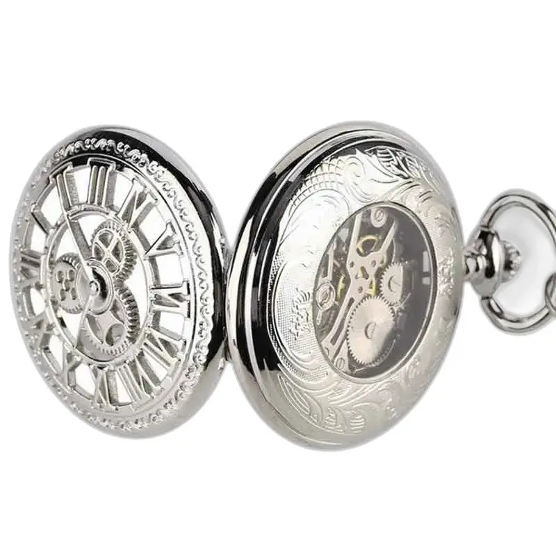 Montre de Poche à Gousset Luxe Diamant D’Argent avec un design élégant et raffiné