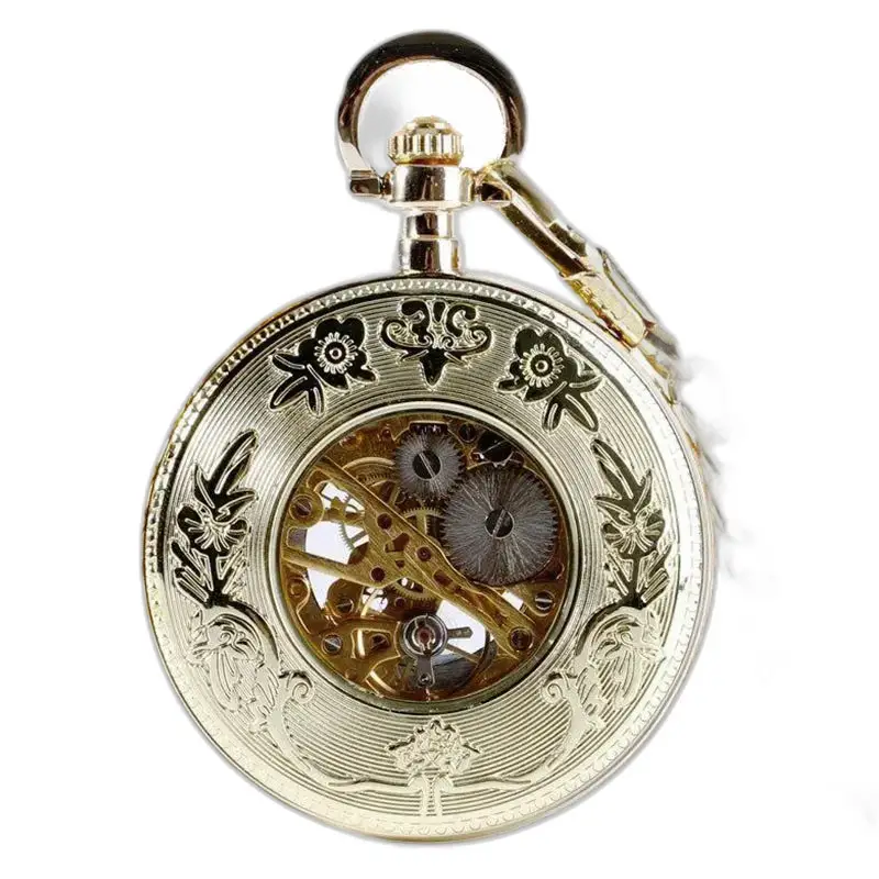 Montre de Poche à Gousset Luxe Saphir D’or avec un élégant design doré