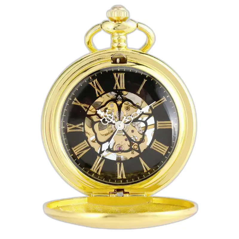 Montre de Poche à Gousset Luxe Topaze D’or avec cadran doré et détails élégants