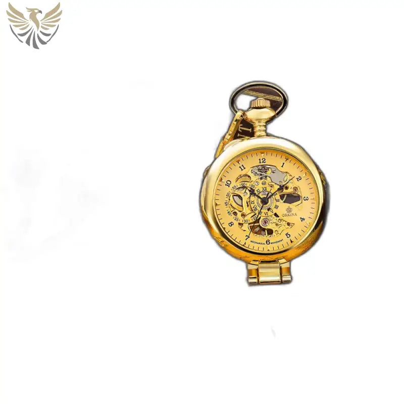 Montre de Poche Exquise Mécanique Homme Or, une œuvre d’art dorée et raffinée