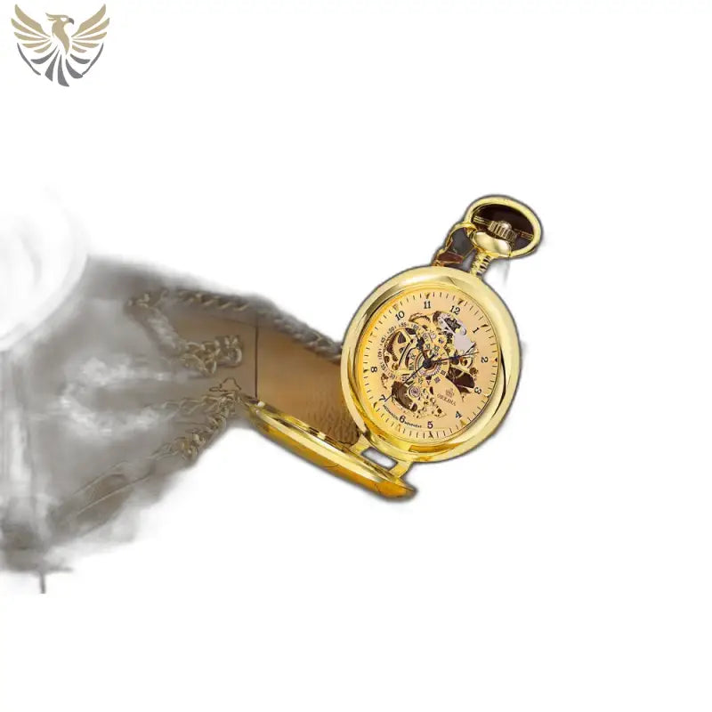 Montre de Poche Exquise Mécanique Homme Or avec un design élégant et doré