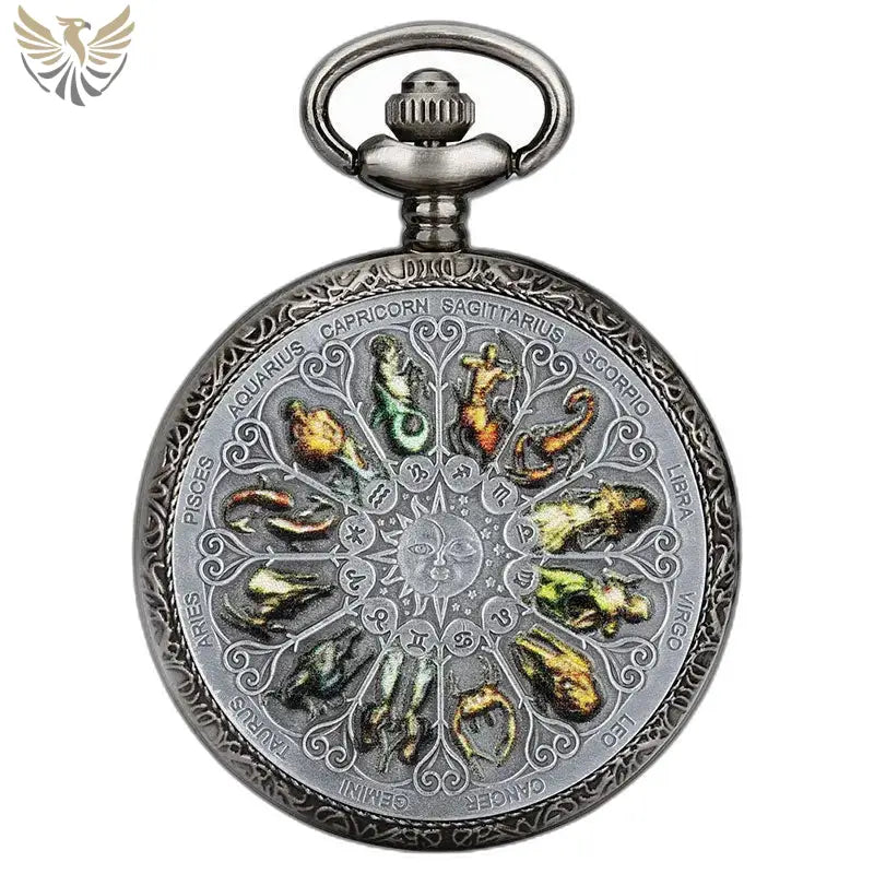 Montre de Poche Gousset Horoscope Vintage avec design zodiacal élégant