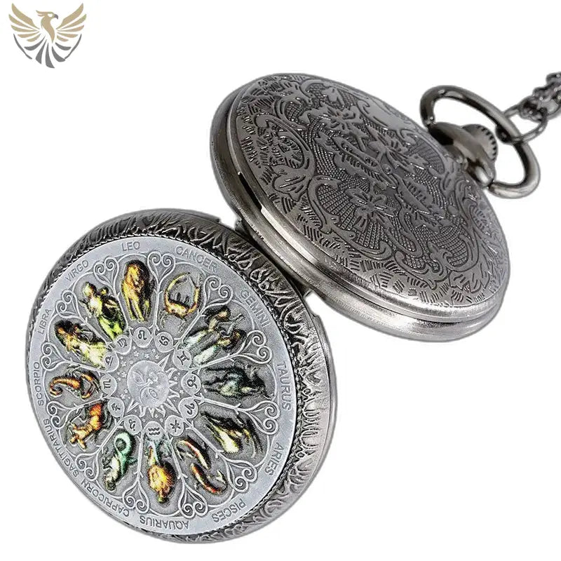 Montre de Poche Gousset Horoscope Vintage avec design zodiacal élégant