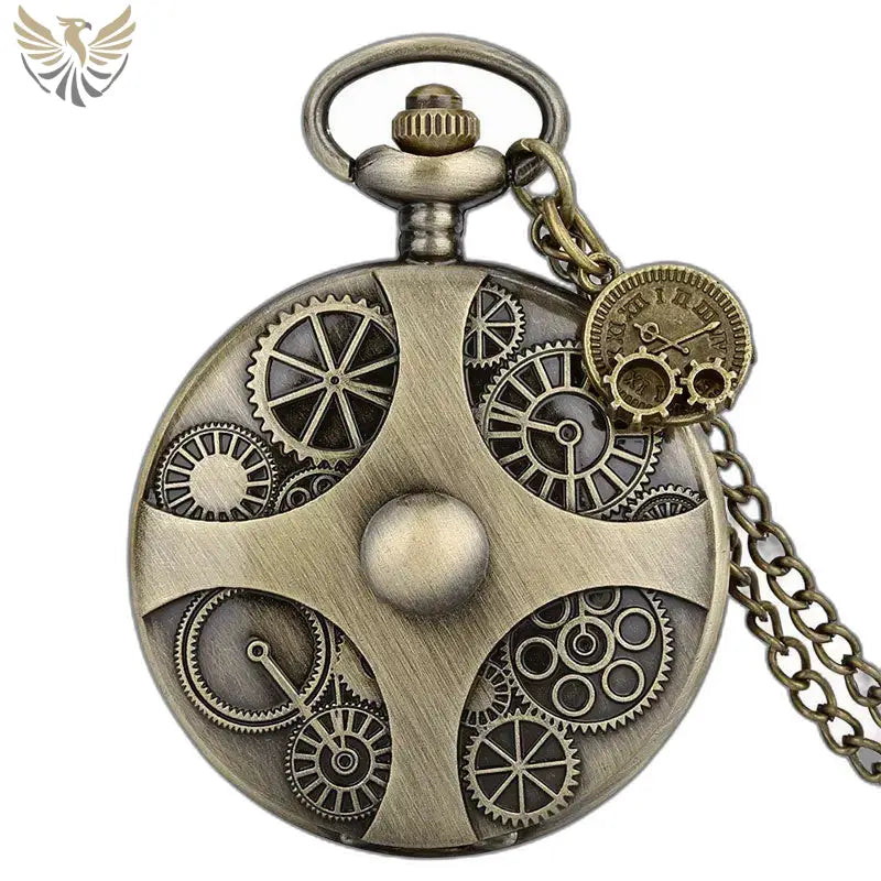 Montre de Poche Gousset Steampunk Chic avec mécanisme visible et style vintage