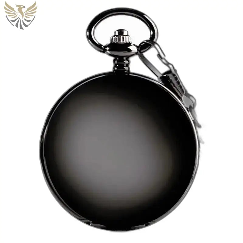 Montre de Poche Luxe Double Clapet Noir avec chiffres romains et finition élégante
