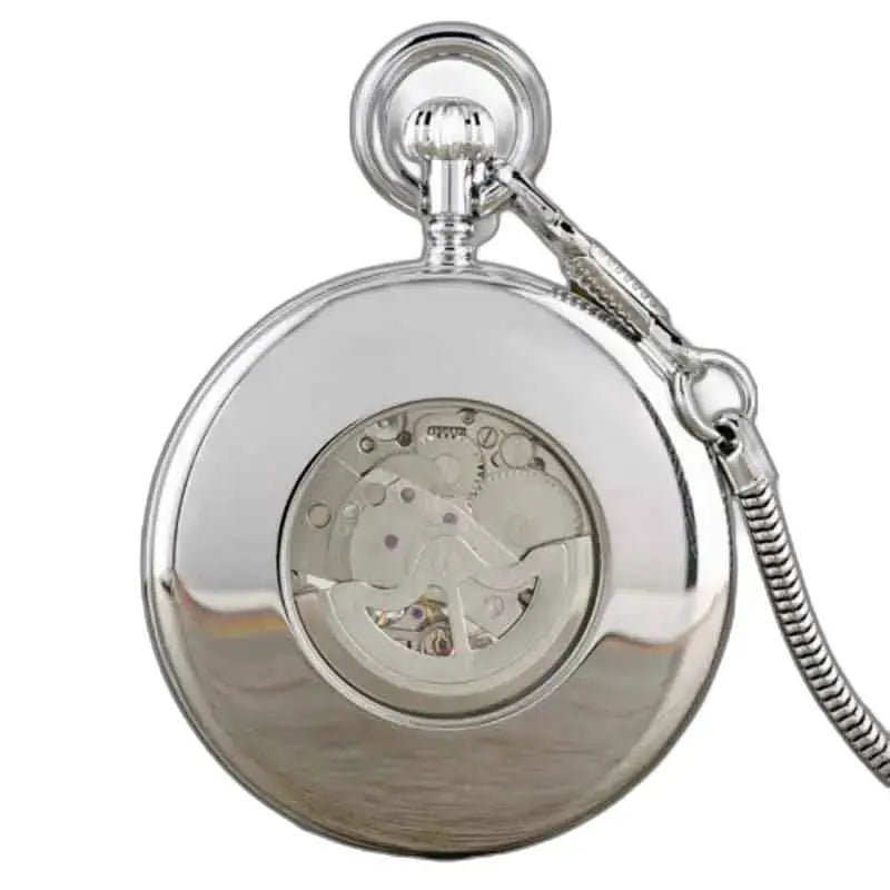 Montre de Poche Luxe Pierre D’Argent avec mécanisme visible et élégante finition