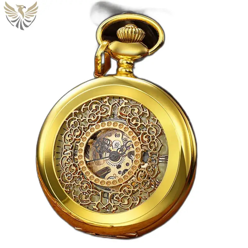 Montre de Poche Mécanique Lumineuse Femme en or avec détails raffinés