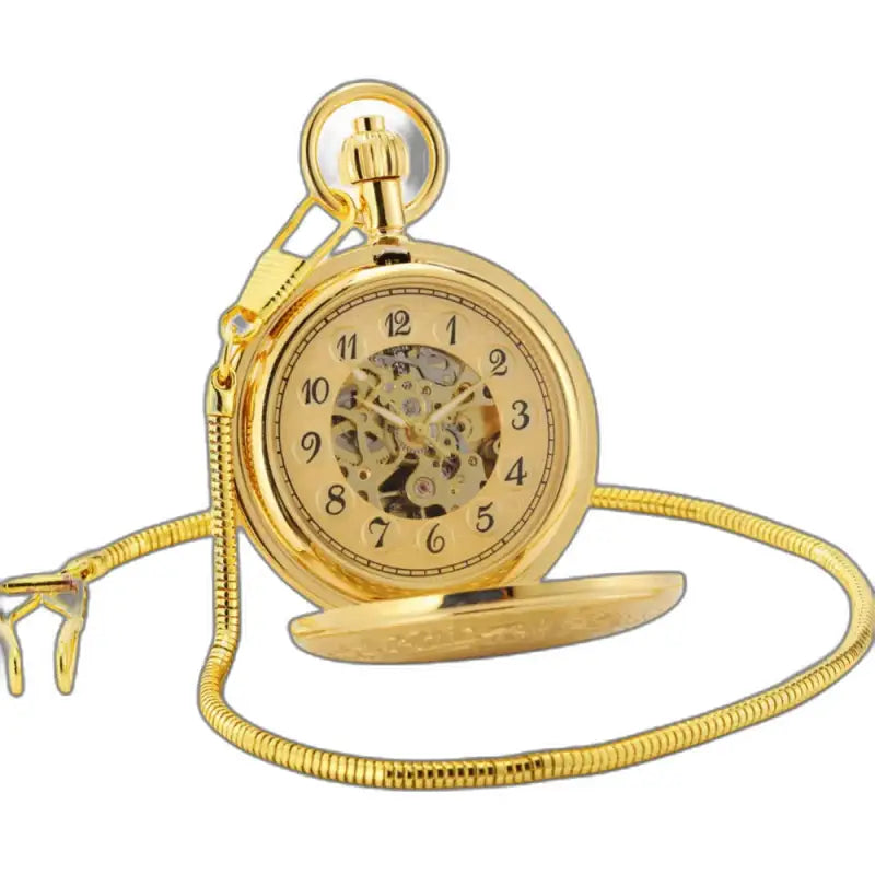 Montre de Poche Mécanique Or Modern Gentlemen élégante avec chaîne en or moderne