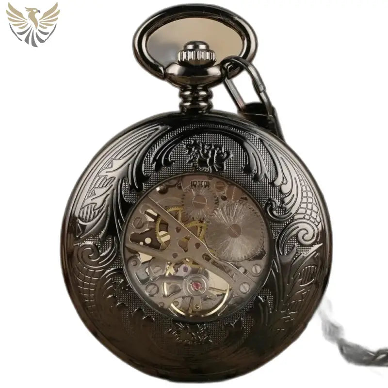 Montre de Poche Mécanique Regalcrown Moderne Homme avec engrenages visibles