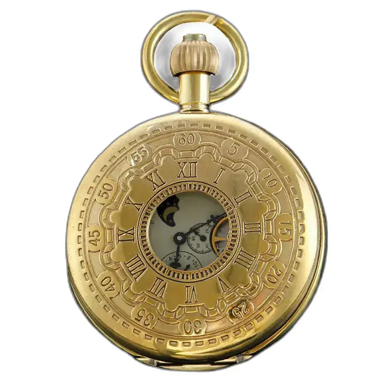 Montre de Poche Moonlight Luxury dorée avec chiffres romains pour occasions spéciales