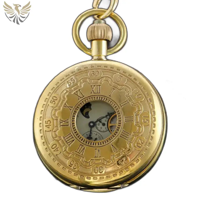 Montre de Poche Moonlight Luxury pour Homme avec chiffres romains en or