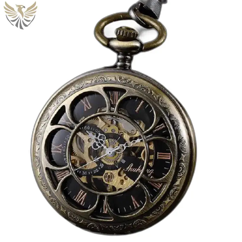 Montre de Poche Oignon Luxe Mécanique avec boitier ornementé et remontage manuel