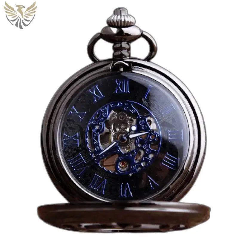 Montre de Poche Oignon Luxe Mécanique avec boitier oignon et mécanisme visible