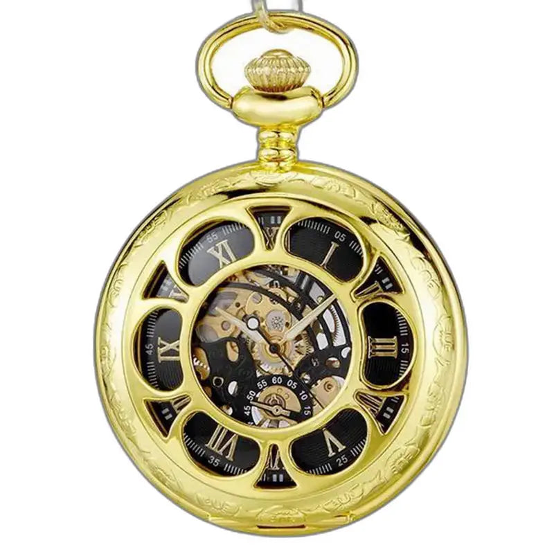 Montre de Poche Oignon Luxe Mécanique au boîtier oignon en or, remontage manuel