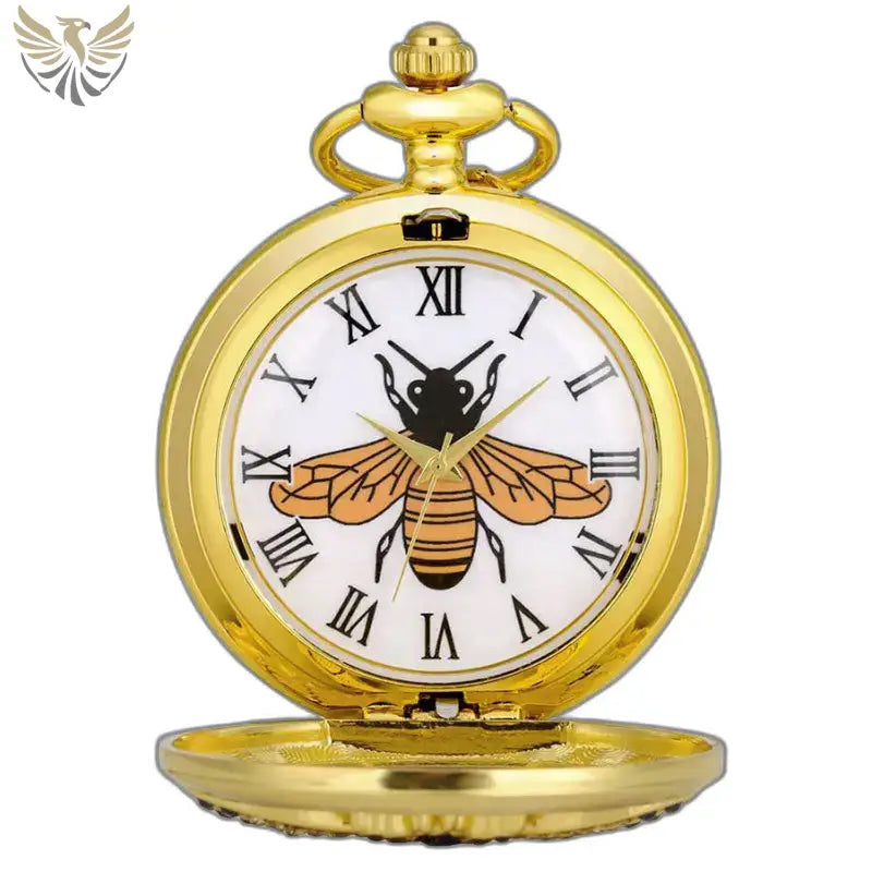 Montre de Poche Quartz Papillon Or Classique avec design de abeille élégant