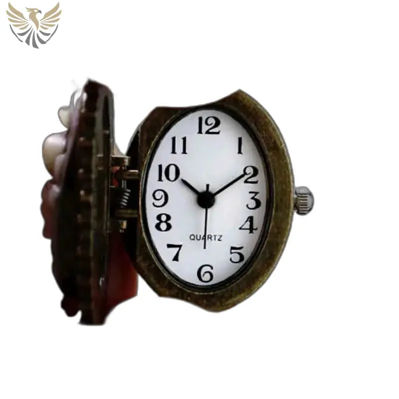 Montre Flamant Rose avec Boîtier Bronze et style vintage de montre à quartz