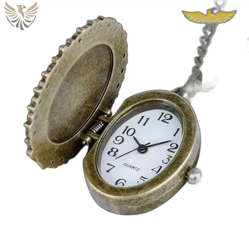 Montre Flamant Rose avec Boîtier Bronze : montre antique style élégant