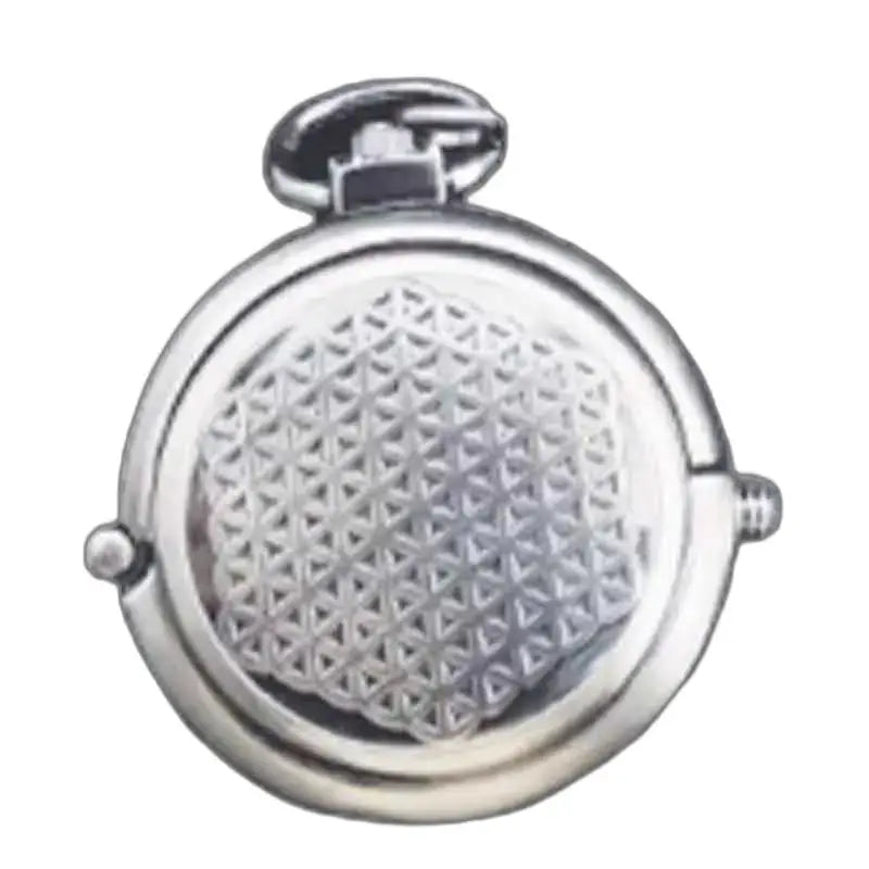 Montre Gousset Argent avec Cadran Transparent et motif géométrique élégant