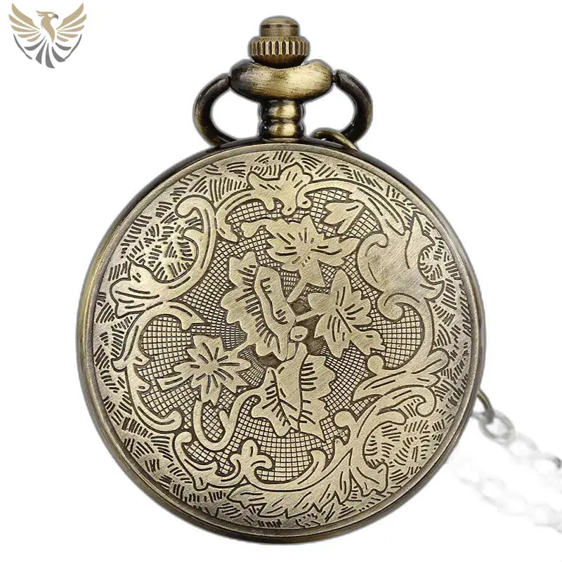 Montre Gousset Collier Bronze Vintage Mandala avec un élégant cadran en bronze orné