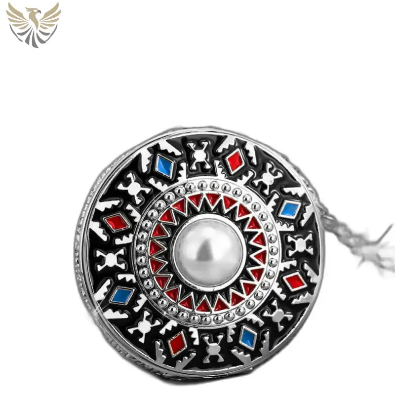 Pendentif ornemental rond avec perle, produit Montre Gousset Collier Diamond