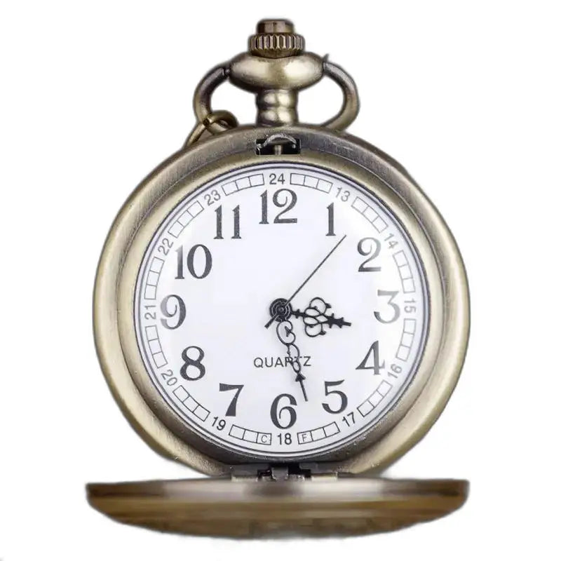 Montre Gousset Collier Femme Style Vintage avec un cadran blanc élégant