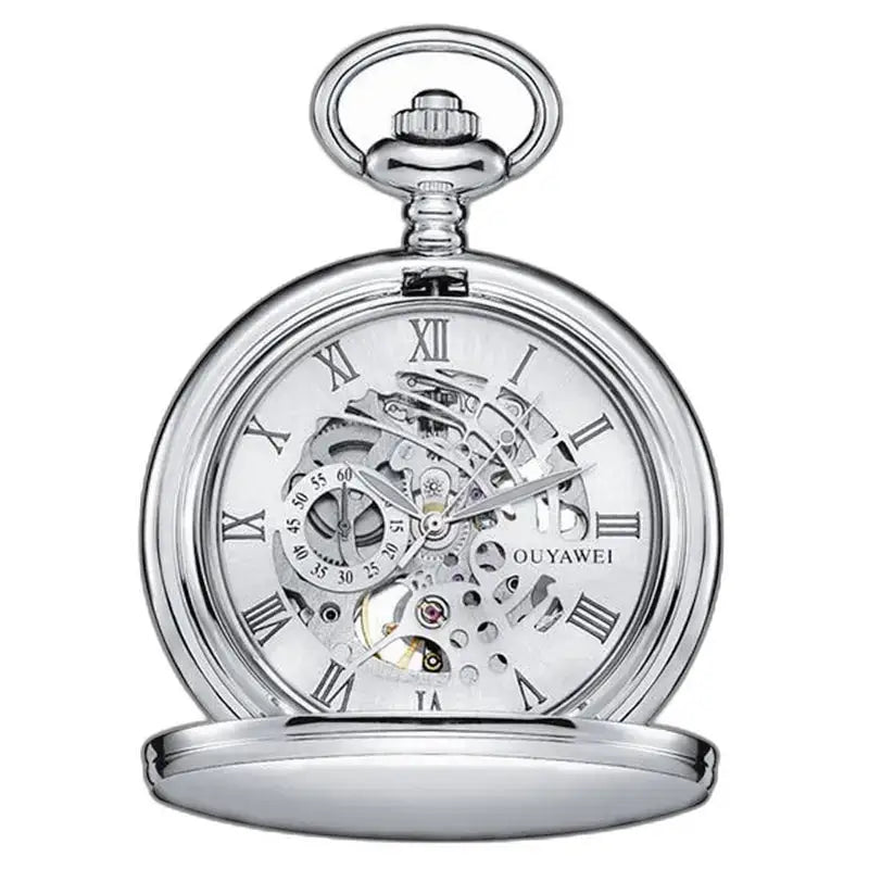 Montre Gousset Complication Moderne Chic Bronze Or avec montre à gousset en argent