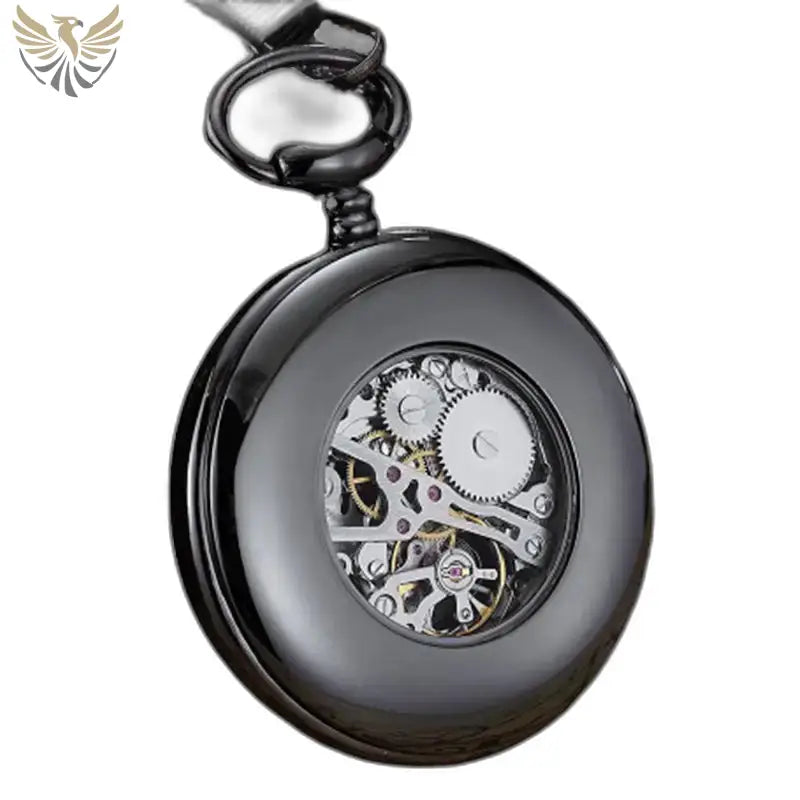 Montre Gousset Complication Moderne Chic Bronze Or avec montre à gousset noire