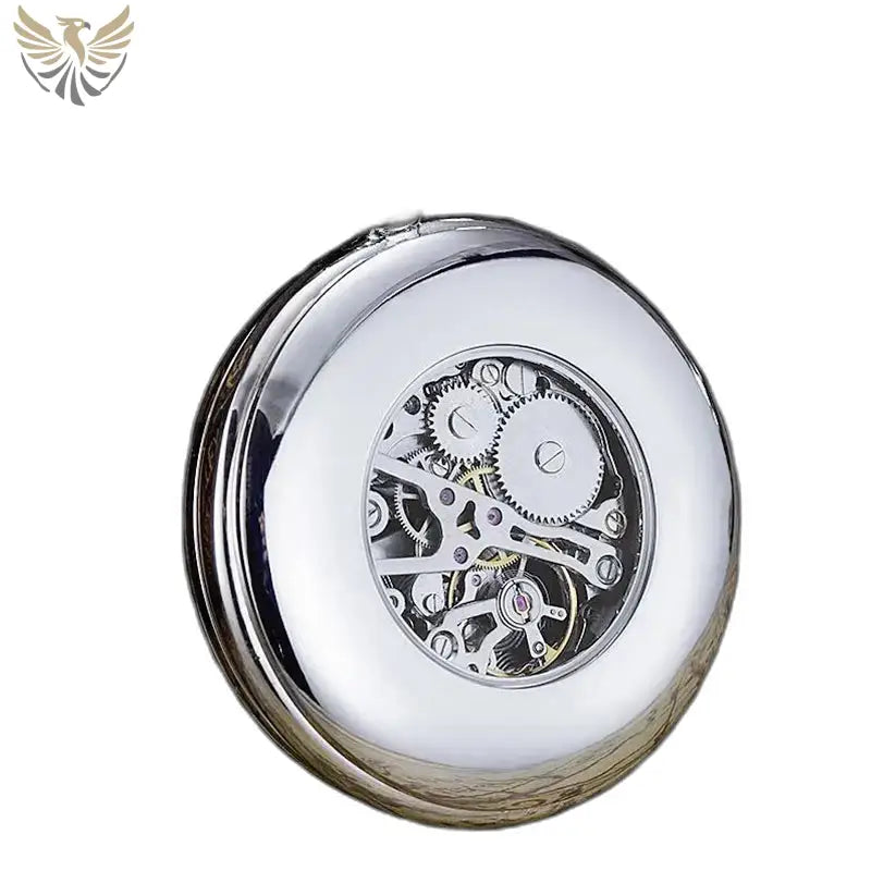 Montre à gousset chic avec skeleton en argent, modèle Gousset à complication
