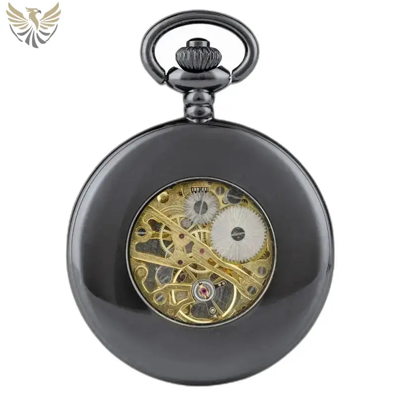 Montre Gousset Homme Demi Chasseur Chic avec mécanisme visible dans un style élégant
