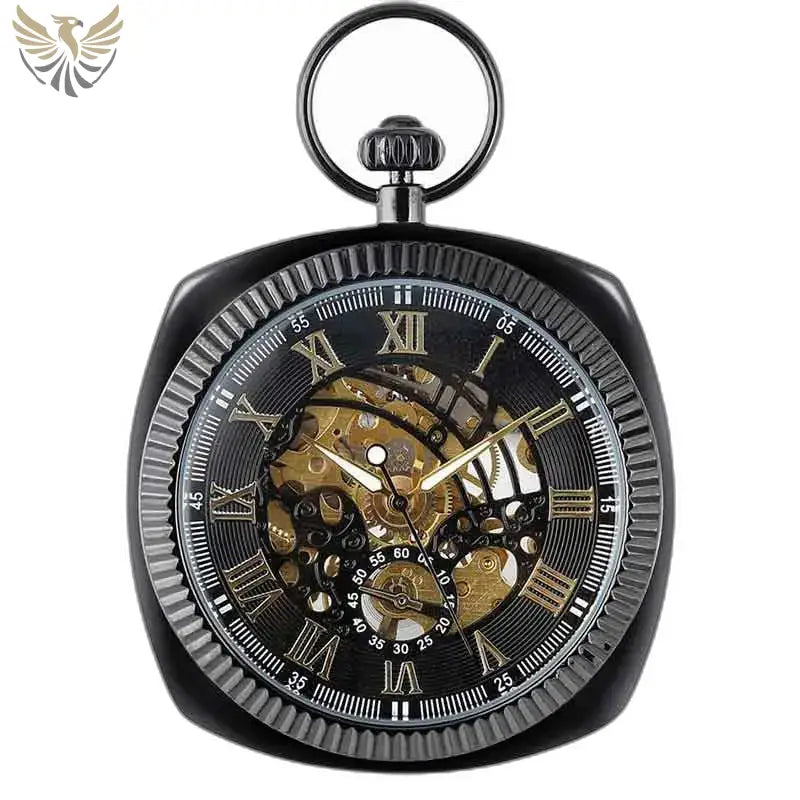 Montre gousset Homme Moderne avec Mécanisme Mécanique, élégance intemporelle en noir