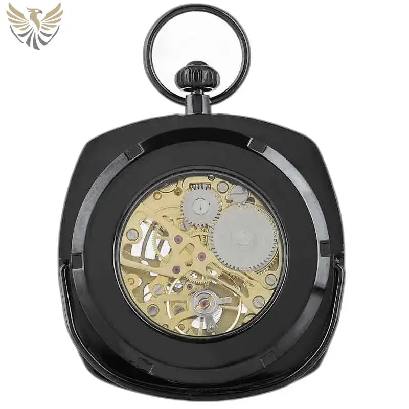 Montre Gousset Homme Moderne avec Mécanisme Mécanique en noir élégante