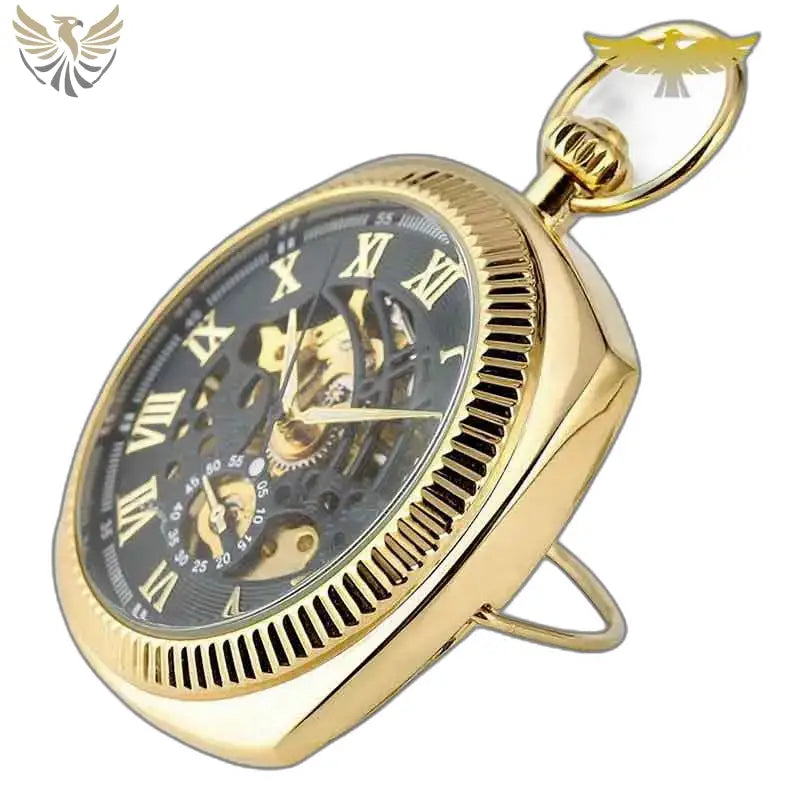 Montre Gousset Mécanique Luxe pour Homme, élégant gousset mécanique doré