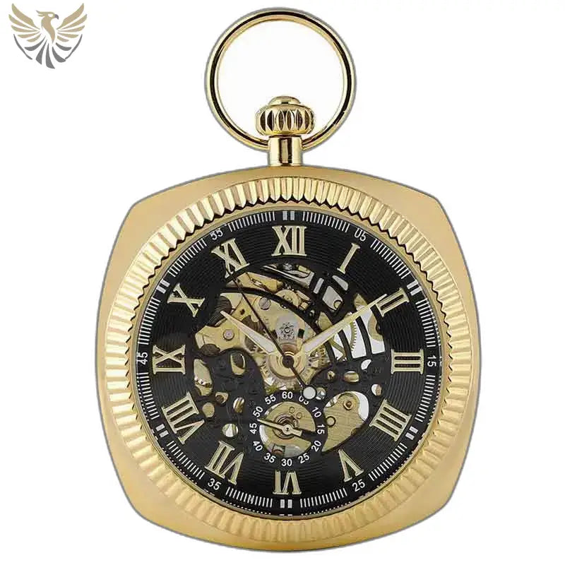 Montre Gousset Mécanique Luxe pour Homme en or avec chiffres romains