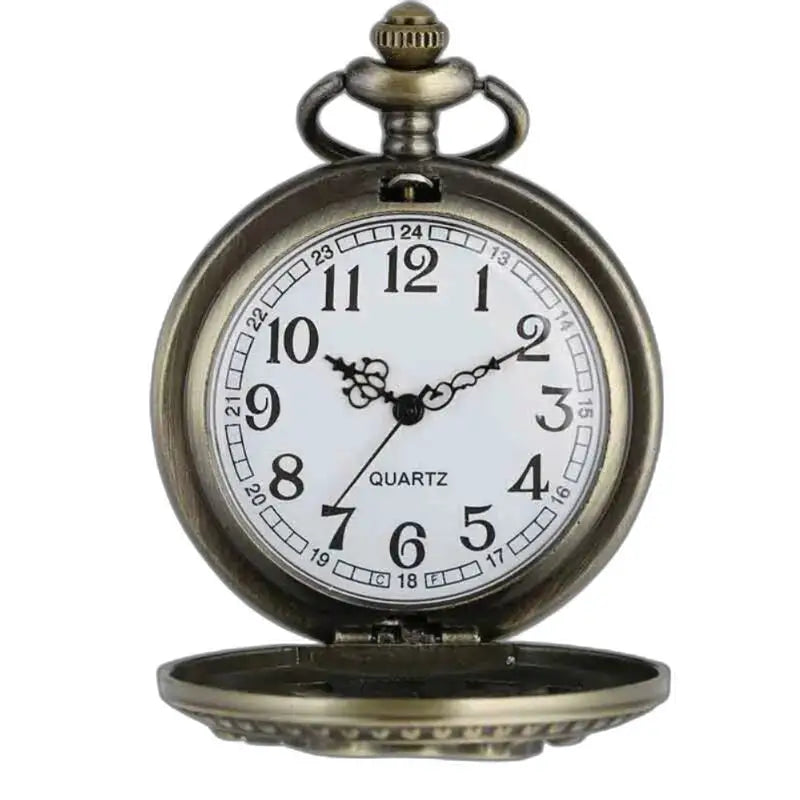 Montre Gousset Pendentif en bronze ouvert, élégante et vintage