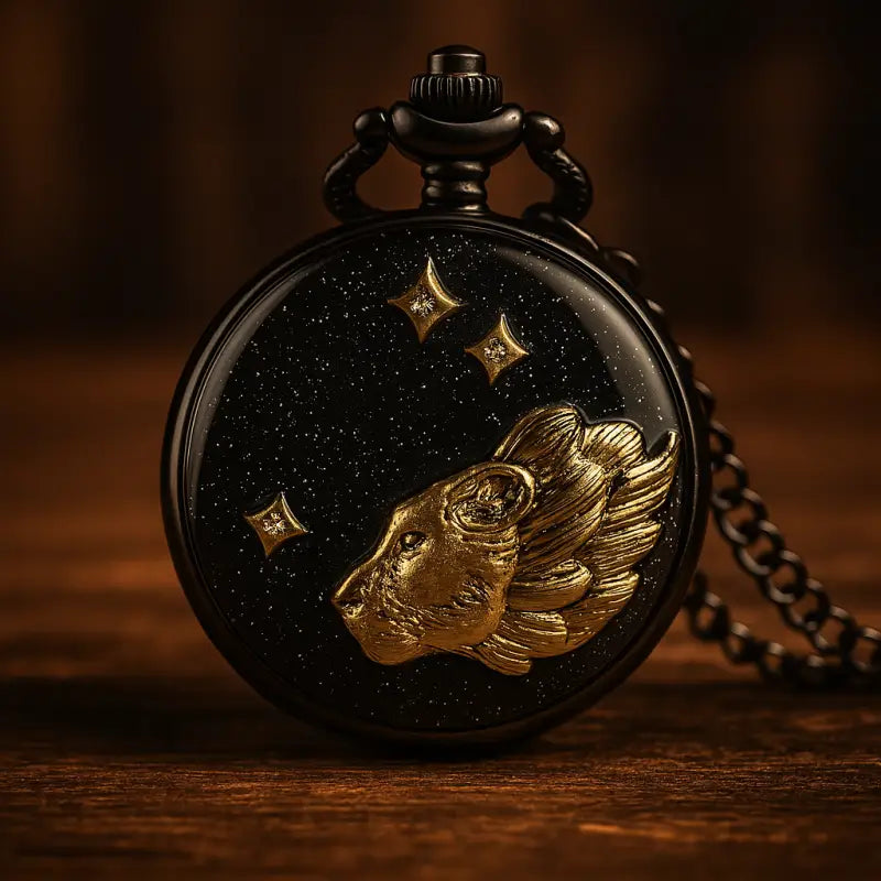 Montre Gousset Pendentif Classique Hommes Femmes, poche gousset avec accents or