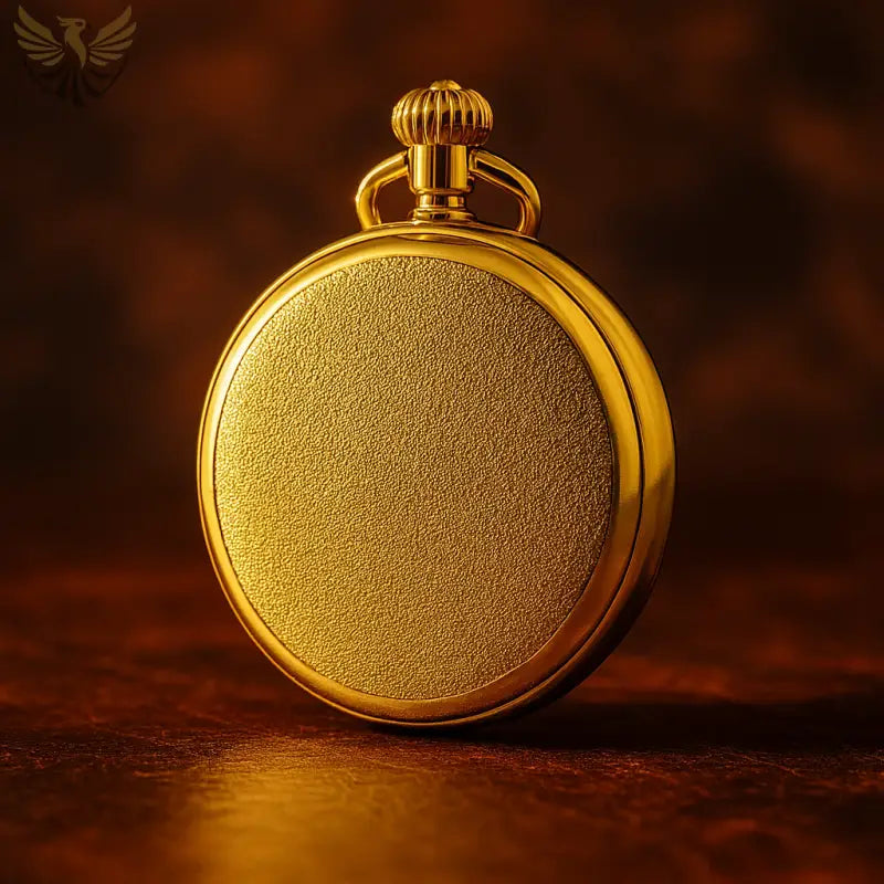 Montre Gousset Phase de Lune Luxe Argent Bronze avec un élégant cadran doré