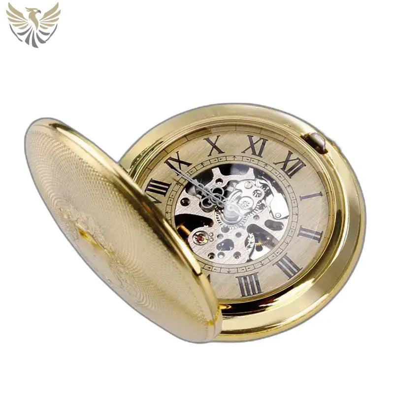 Montre Gousset Royal London Luxe Or avec mécanisme visible et couleur dorée