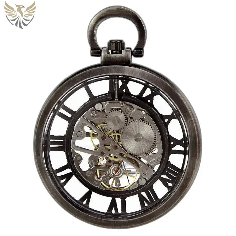 Montre Gousset Squelette Automatique avec mécanisme visible et design élégant