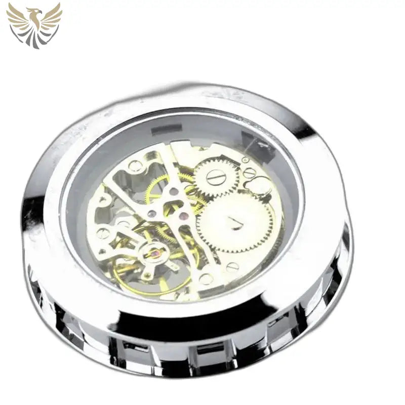 Mouvement argenté de montre gousset squelette Luxe Homme Femme elegant et sophistiqué