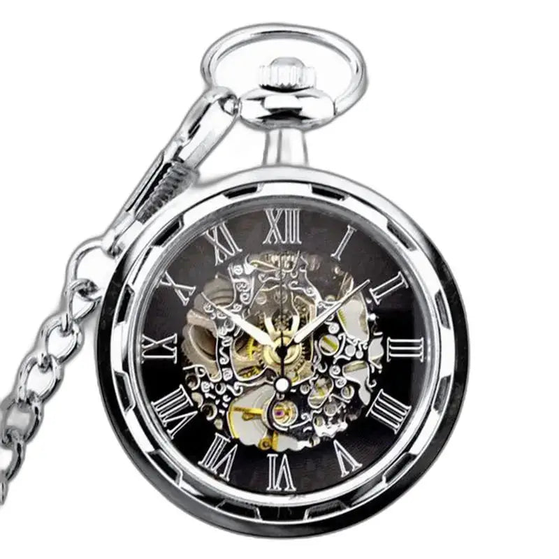 Montre gousset squelette luxe homme femme avec mécanisme visible et design élégant
