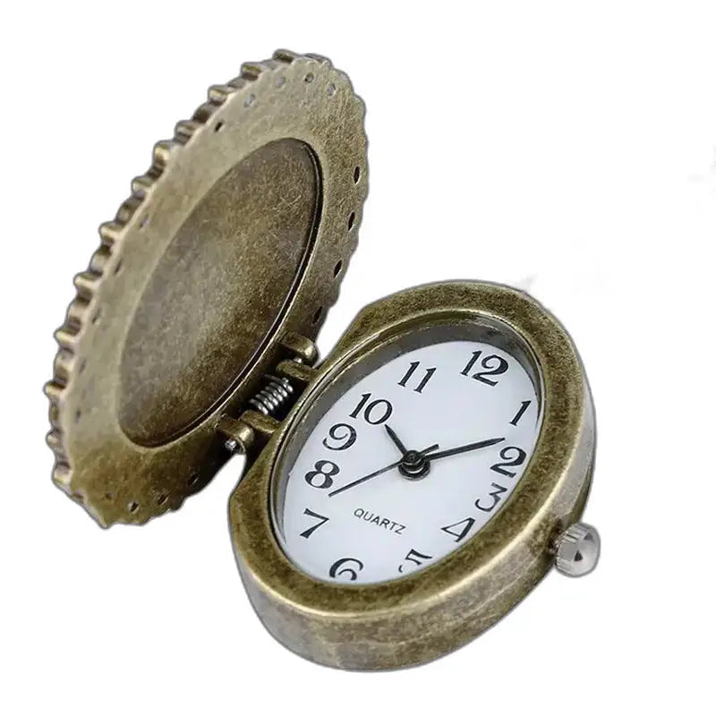Montre Pendentif Ariel en Bronze Style Fantaisie, montre pendentif antique ouverte