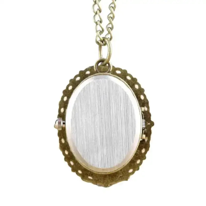 Montre Pendentif élégante aux couleurs naturelles avec pendentif arbre en oval