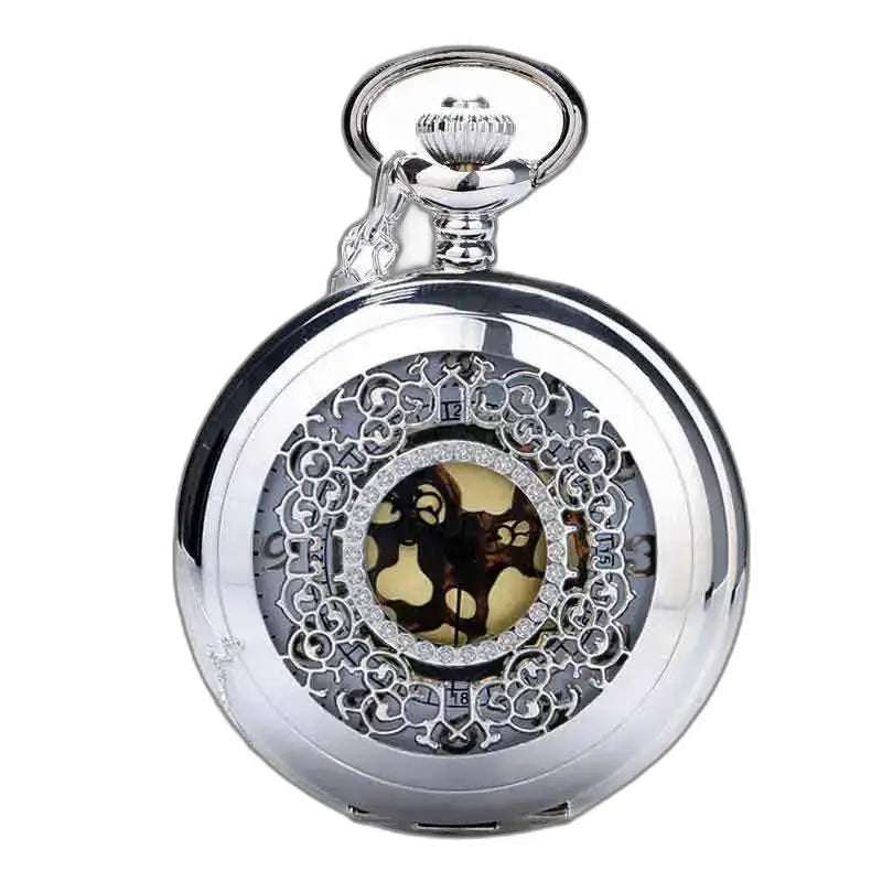 Montre Pendentif Femme Argent élégante avec un détail orné en argent précieux