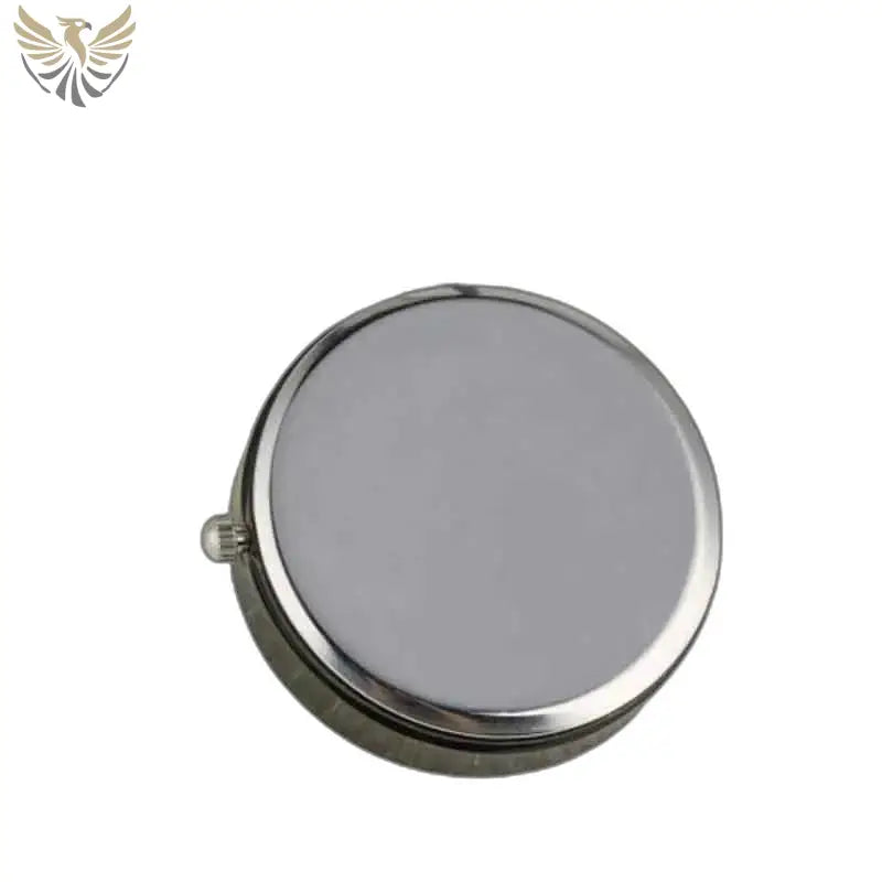 Boîte à pilules ronde en argent du Montre Pendentif Femme Rose Noire Chic