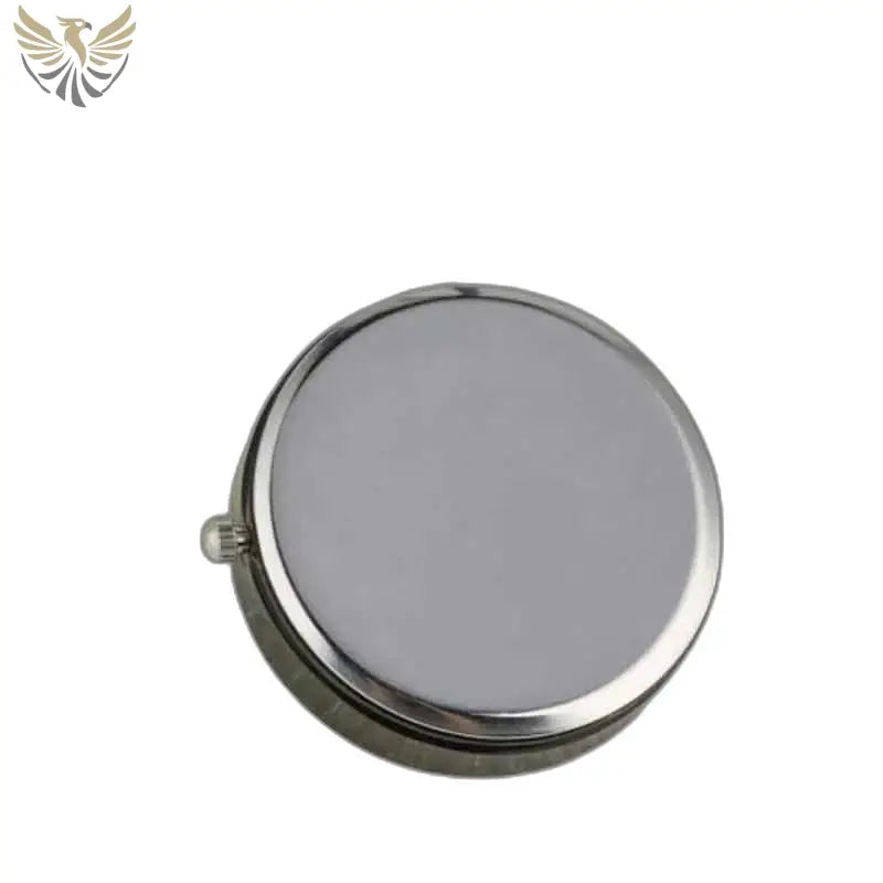 Boîte à pilules ronde en argent dans une Montre Pendentif Fleur Azurée Chic et Raffinée