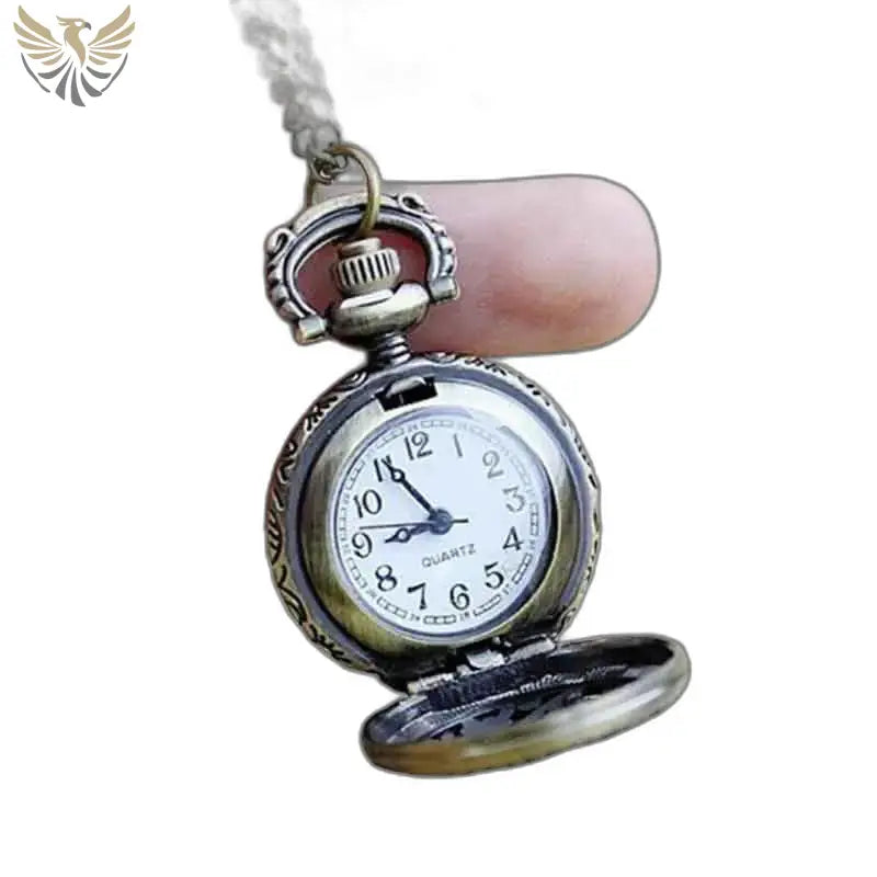 Montre Pendentif Libellule élégante pour Collier, charmante montre collier antique
