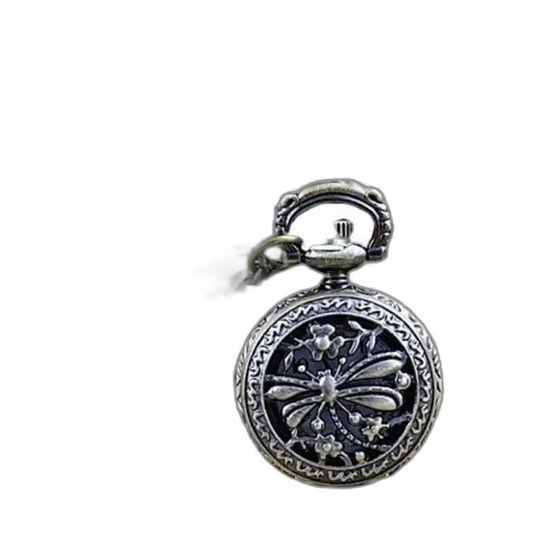 Montre Pendentif Libellule élégante pour Collier en forme de libellule antique