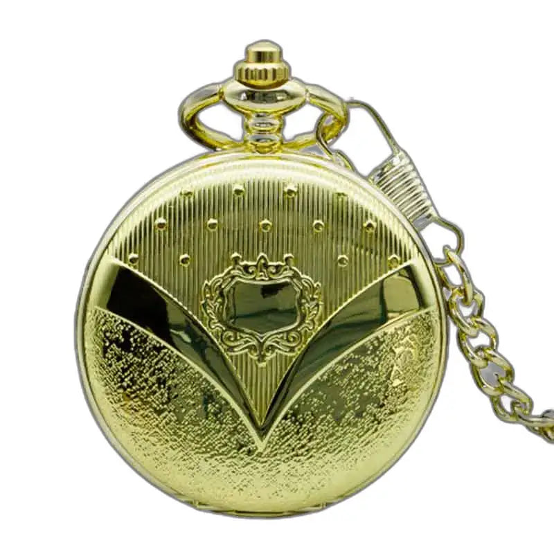Montre Poche à Gousset Femme Nymphe Luxe, montre dorée avec chaîne élégante