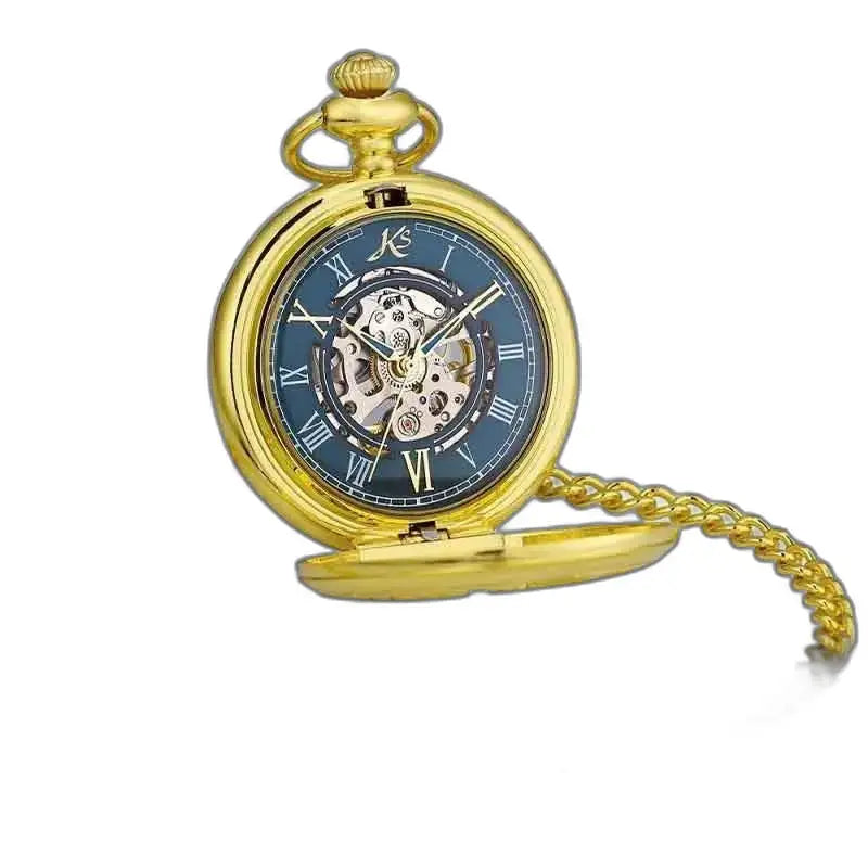 Montre Poche à Gousset Luxe avec Aigles D’or, élégante et raffinée avec améthyste d’or