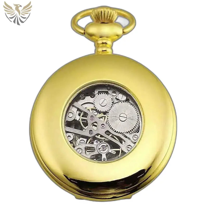 Montre Poche à Gousset Luxe avec Aigles D’or et améthyste d’or élégante